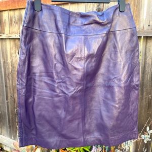 Vintage purple leather skirt